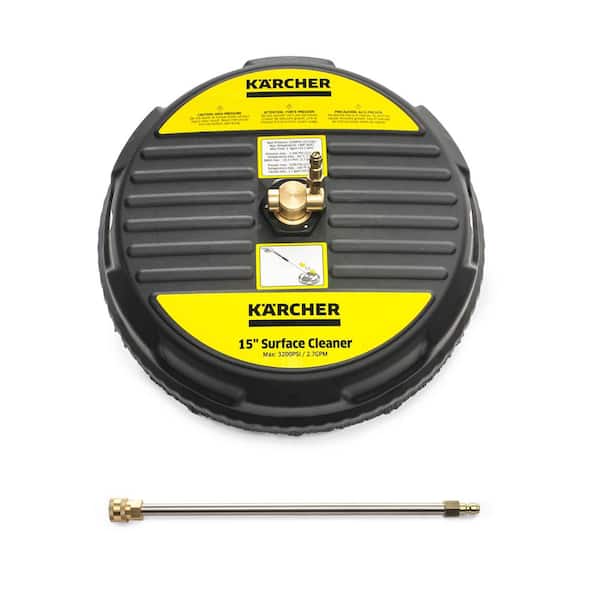 Karcher 15 in. Universal Surface Cleaner Attachment for Gas Power Pressure Washers Rated 2600-3200 PSI - 1/4 in. Quick-Connect