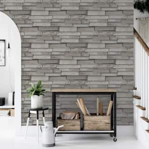 Rustic Wood Neutral and Stick Non-Woven Peel Wallpaper