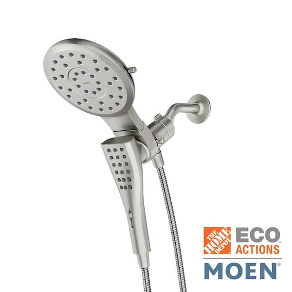 MOEN Verso 8-Spray Dual Wall Mount Fixed and Handheld Shower Head 1.75 GPM in Spot Resist Brushed Nickel