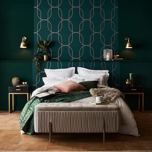 Palais Green and Copper Removable Wallpaper