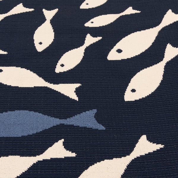 Diamond Indoor/Outdoor Rug - Slate & Light Blue – One Fish Two Fish