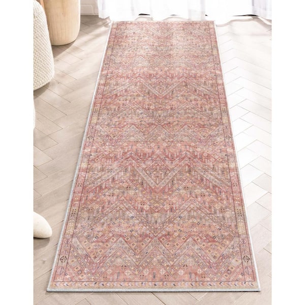 Red 2 ft. 3 in. x 7 ft. 3 in. Asha Anya Vintage Tribal Runner Area Rug
