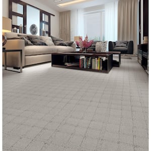 Harrington Color Buff Gray - 42 oz. SD Polyester Pattern Installed Carpet