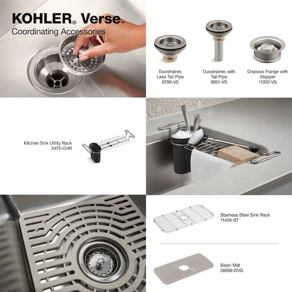 KOHLER Verse Stainless Steel Sink Rack in the Sink Grids & Mats