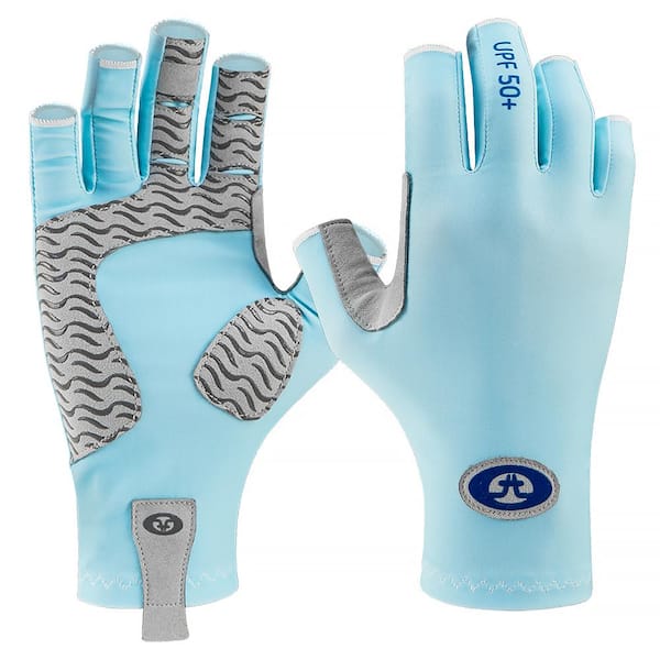 Flying Fisherman Sunbandit Pro Series Bahama Blue Fishing Gloves S-M  G2210-S/M - The Home Depot
