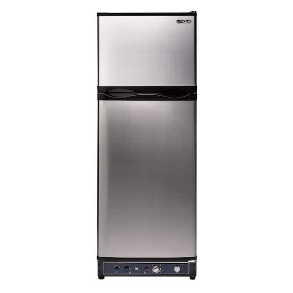 Unique Appliances Off-Grid 23.5 in. 9.7 cu. ft. Propane Top Freezer Refrigerator in Stainless Steel