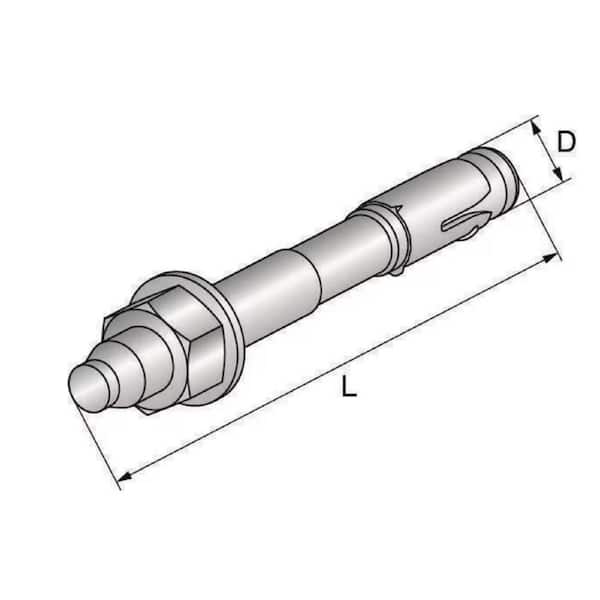 Hilti 5/8 in. x 4-3/4 in. Kwik Bolt 1 Long Thread Carbon