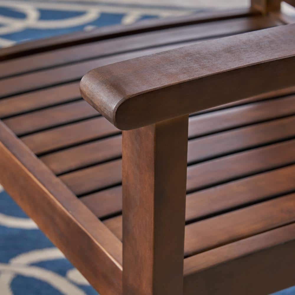 Wilson Dark Brown Acacia Wood Outdoor Dining Chair Set