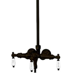 TW13 3-Handle Claw Foot Tub Faucet without Handshower in Oil Rubbed Bronze