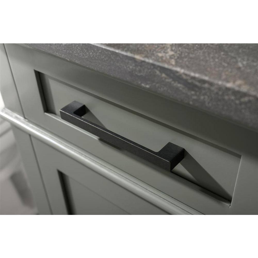 Pewter Green 54" Double Sink Vanity with Blue Lime Stone Top