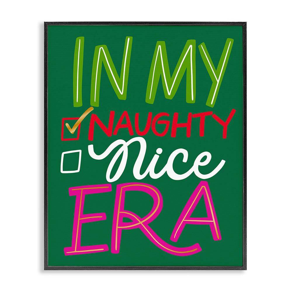 Sassy Naughty or Nice Era by Doodles. Ink. 1-Piece Black Framed Giclee Typography Art Print 30 in. x 24 in. price history on PriceWatchPro