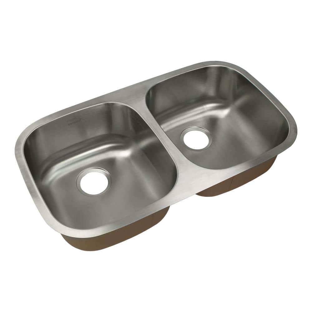 Classic 32'' Double Bowl Brushed Stainless Steel Undermount Kitchen Sink