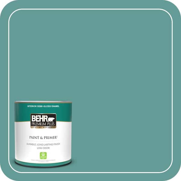 BEHR PREMIUM PLUS 1 qt. #MQ6-06 Semi Precious Semi-Gloss Enamel Low Odor Interior Paint & Primer