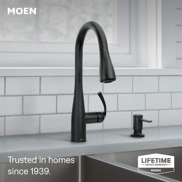 Essie Single-Handle Pull-Down Sprayer Kitchen Faucet with Reflex and Power Clean in Matte Black