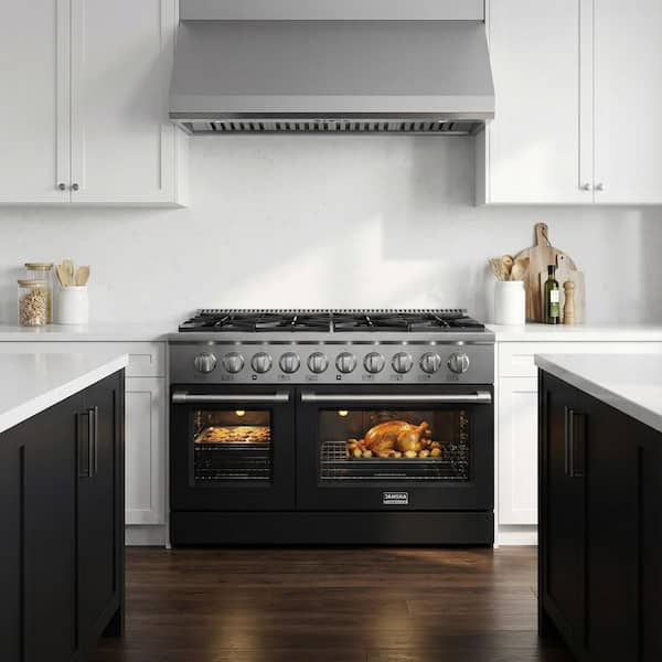 JANSKA Professional 48 in. Freestanding Dual Fuel Range, 8-Burners