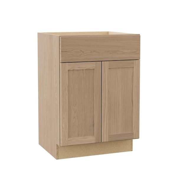 Sinclair 24 in. W x 21 in. D x 34.5 in. H Assembled Bath Sink Base Cabinet in Shaker Light Oak