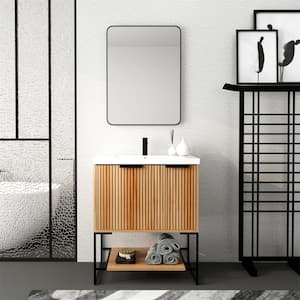 30 Inch Freestanding Bathroom Vanity With Resin Basin