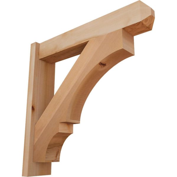 Ekena Millwork 6 in. x 26 in. x 26 in. Western Red Cedar Balboa Craftsman Smooth Outlooker