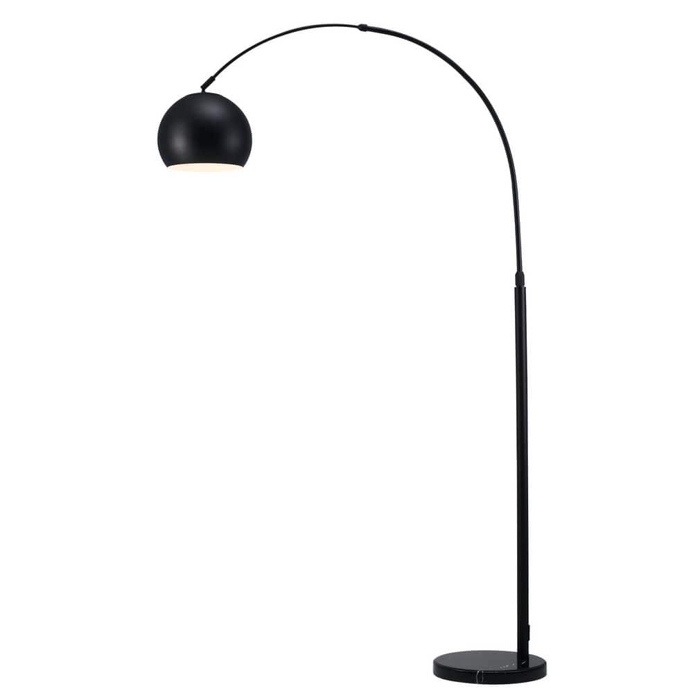 70 in. Matte Black Modern 1-Light Arc Floor Lamp for Living Room with Rotating Shade price history on PriceWatchPro