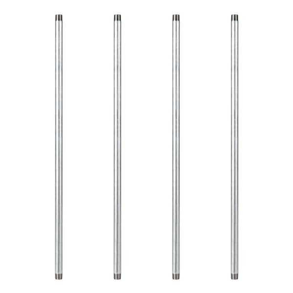 PIPE DECOR 3/4 in. x 3 ft. Galvanized Steel Pipe (4-Pack)