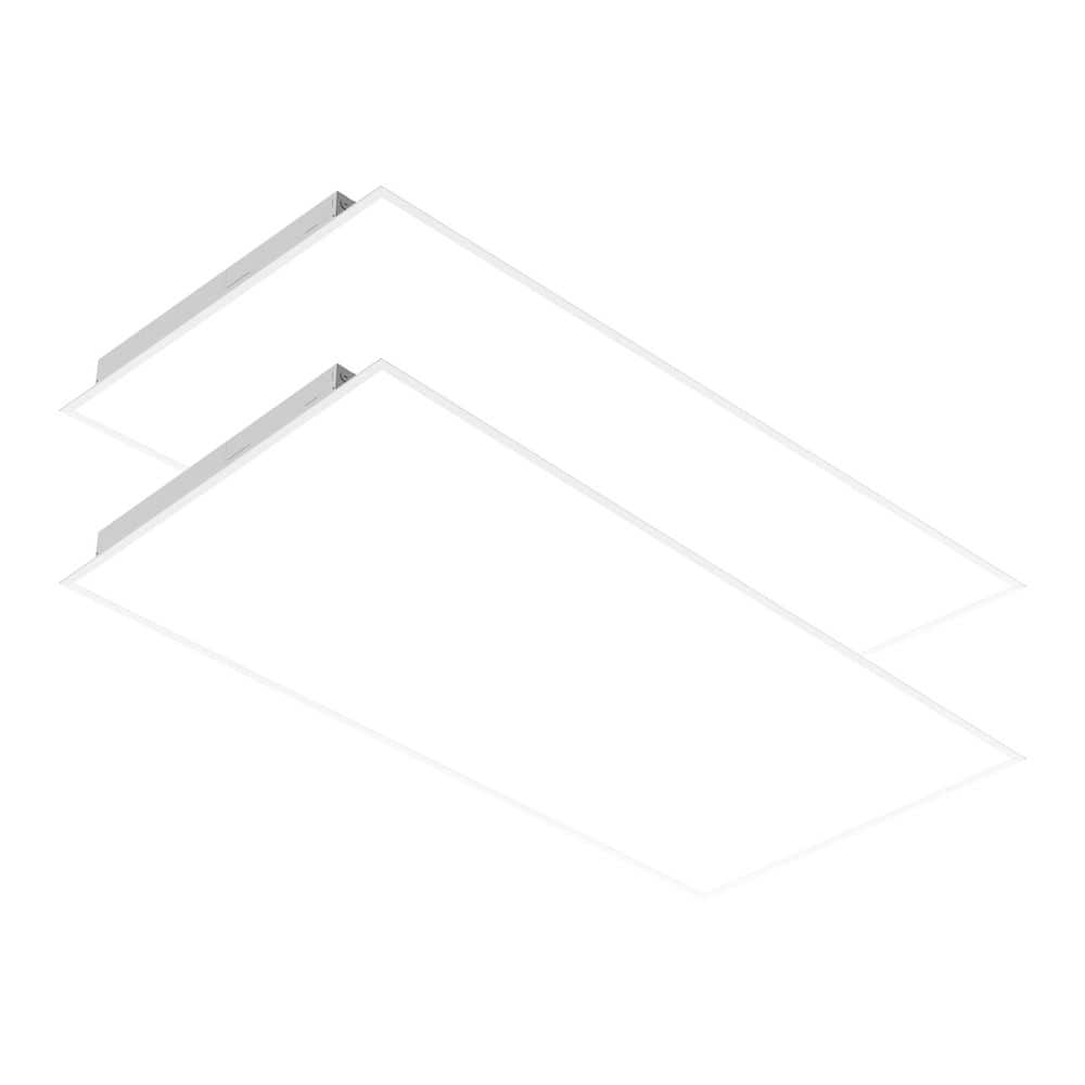 2 ft. x 4 ft. Integrated LED Dimmable Back-Lit Flat Panel Light with Adjustable Settings (2-Pack) price history on PriceWatchPro