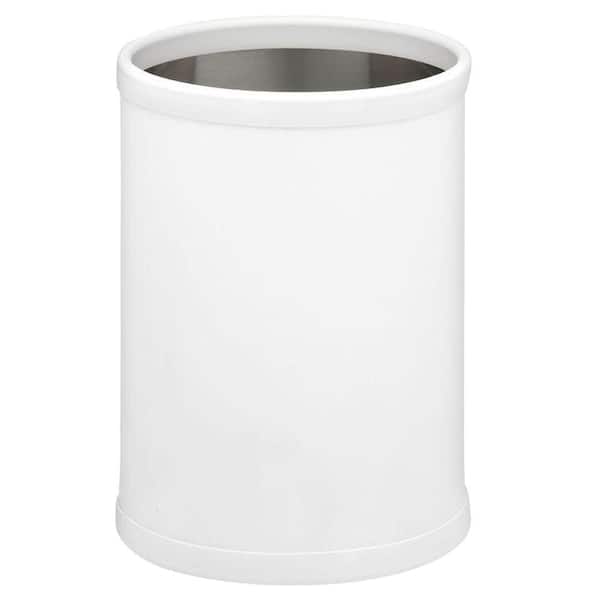 Bartenders Choice Fun Colors White 8 Qt. Round Waste Basket