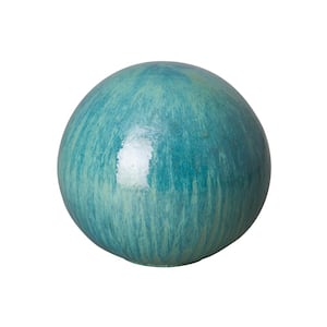 24 in. Aruba Blue Ceramic Landscape Gazing Ball