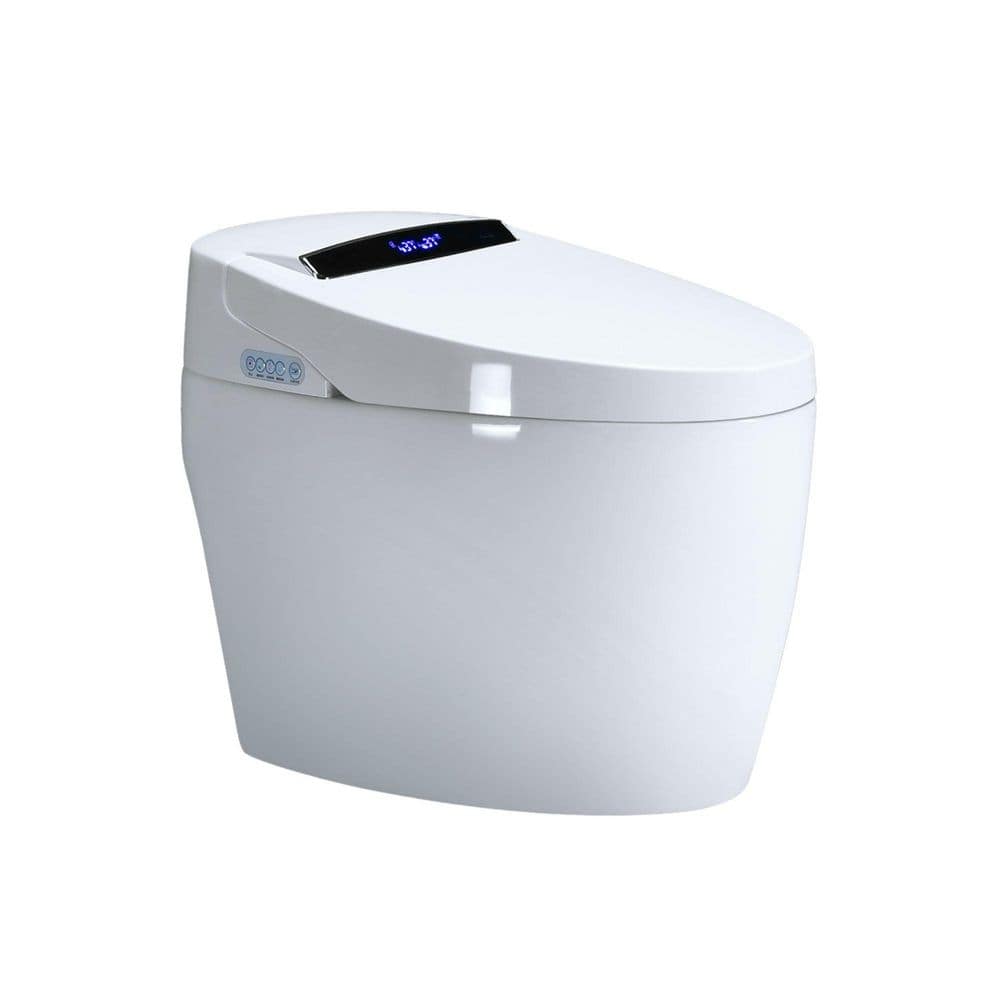 H2O Smart Elongated Bidet Toilet 1.0/1.28 GPF Dual Flush in White with Heat