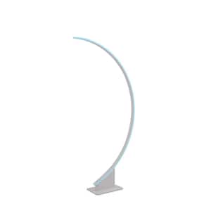Half-Moon 56 in. Matte White Full Arched 35-Watt LED Floor Lamp with Remote and Rgb Party/Mood Light