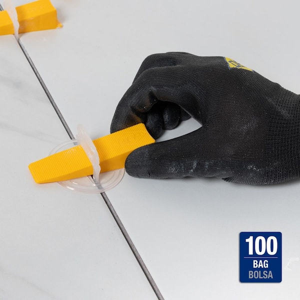 LASH XL Yellow .54 in. W Plastic Wedges Tile Leveling System (100-Pack)