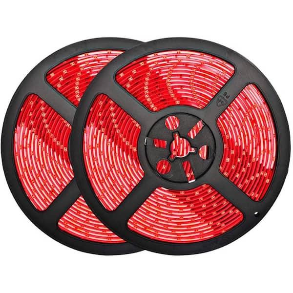 Hardwired 32.8 ft. Red Strip Lights