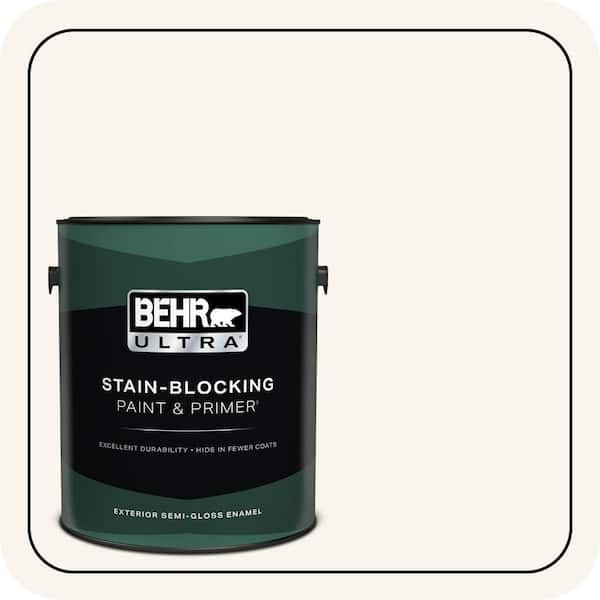 BEHR ULTRA 1 gal. #ECC-38-2 Icy Tundra Semi-Gloss Enamel Exterior Paint & Primer