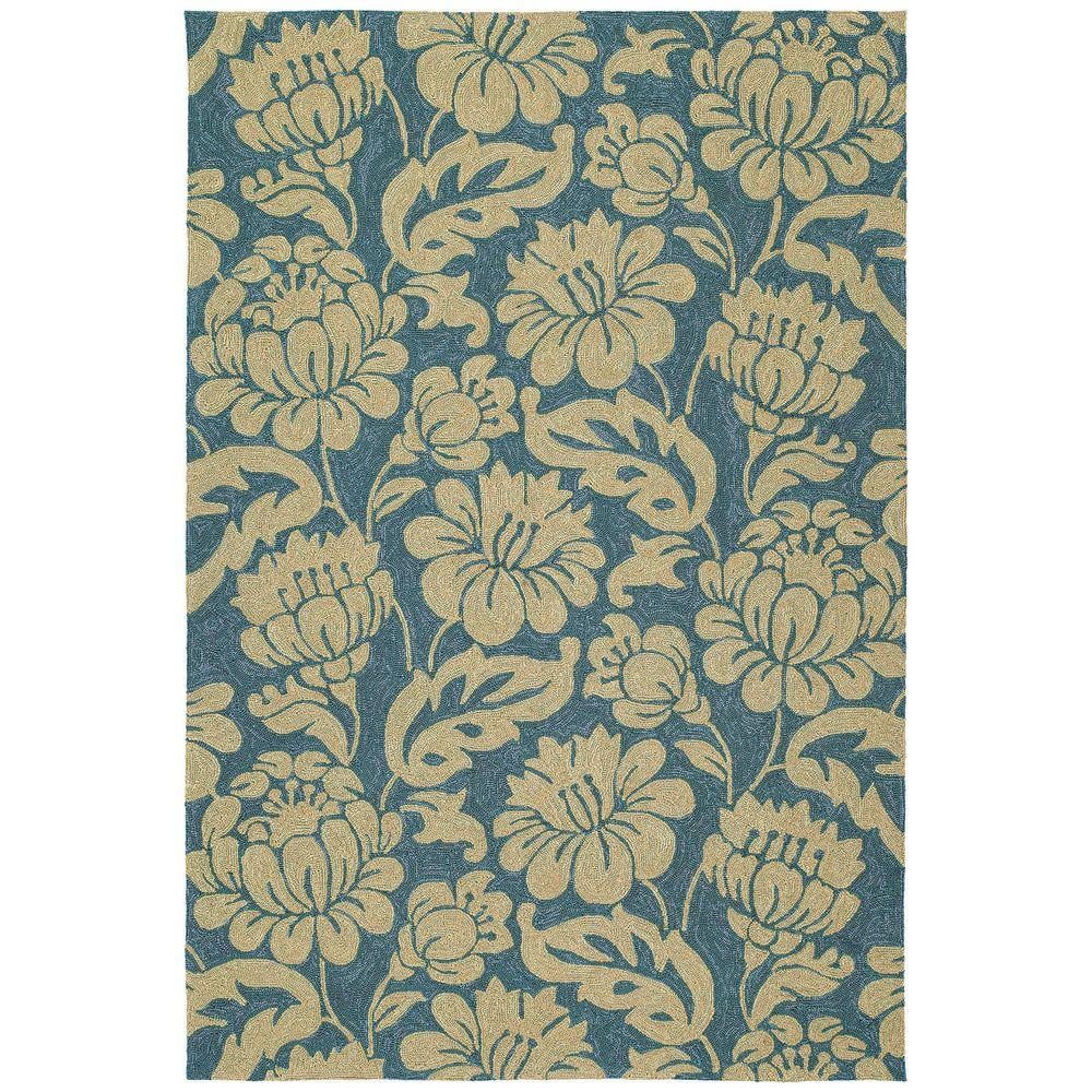 Kaleen Habitat Calypso Azure 10 ft. x 14 ft. Indoor/Outdoor Area Rug