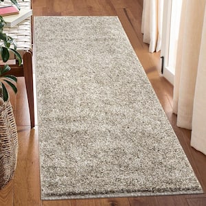 Natural 2 ft. x 8 ft. Shag Solid Rug