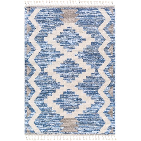 Artistic Weavers Valencia Dark Blue Global 5 ft. x 7 ft. Indoor Area Rug