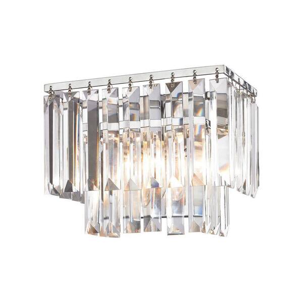 Titan Lighting Palacial 1-Light Polished Chrome LED Vanity Light