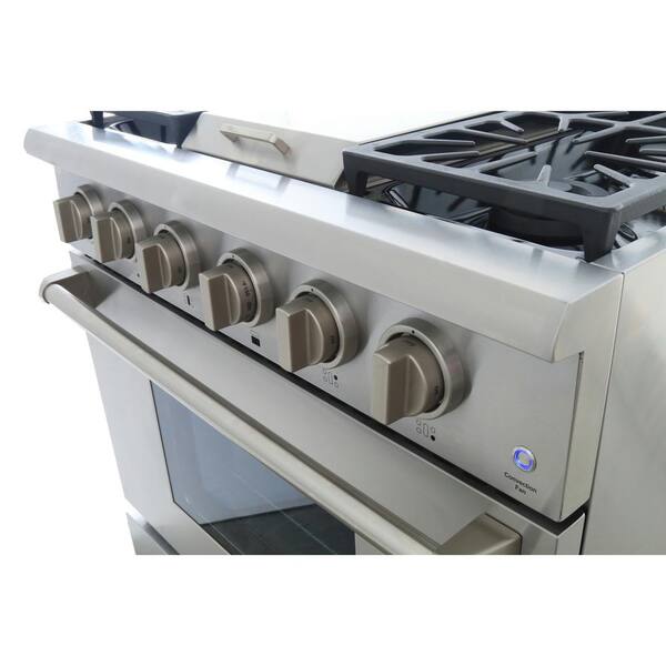 Convection Oven In Stainless Steel Krg3609u, 36 Countertop Gas Range With Griddle