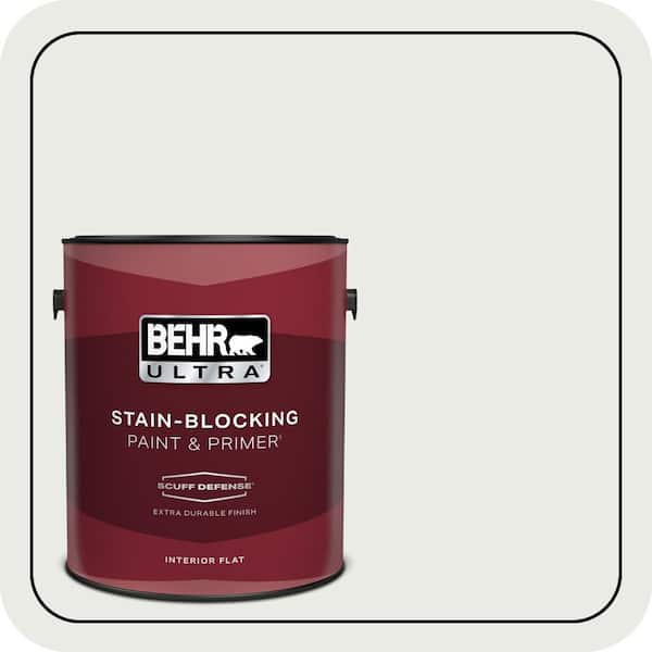 BEHR ULTRA 1 gal. #PPU12-12 Gallery White Extra Durable Flat Interior Paint & Primer
