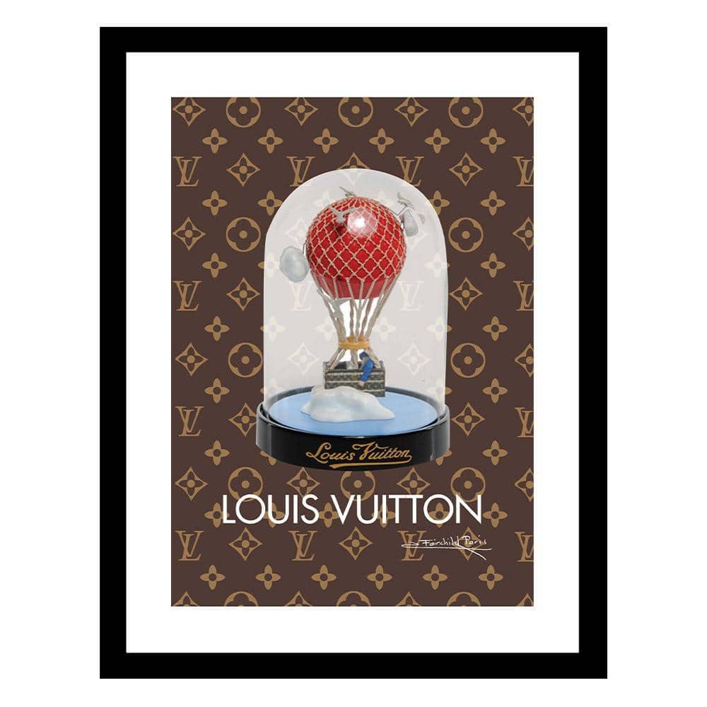 Hot Air Balloon Flying High Globe by Fairchild Paris Framed Graphic Print Abstract Poster Art Print 18 in. x 14 in. price history on PriceWatchPro