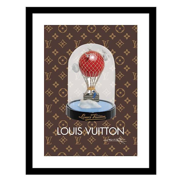 VENICE BEACH Collections Hot Air Balloon Flying High Globe by Fairchild Paris Framed Graphic Print Abstract Poster Art Print 18 in. x 14 in.