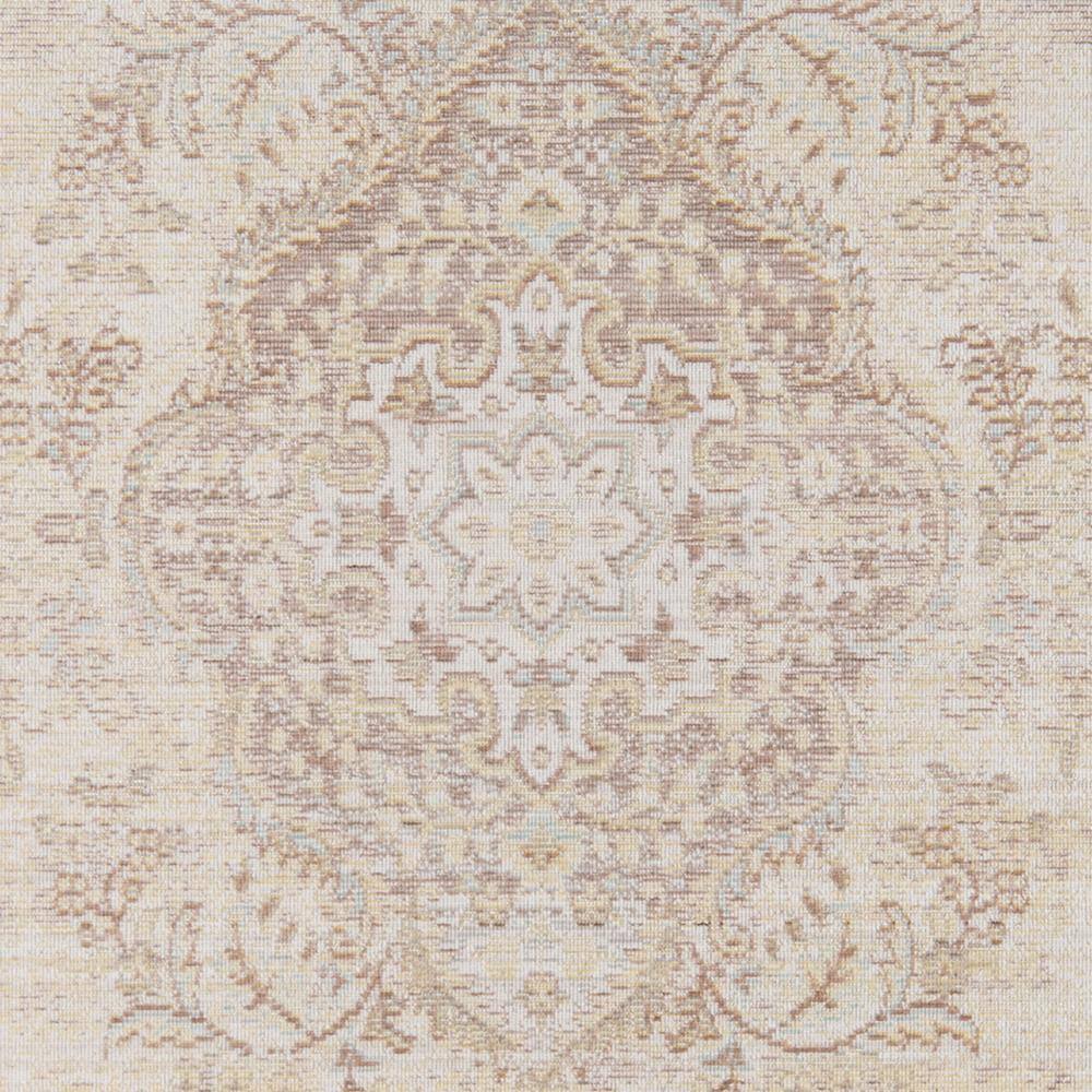 Elegant Ivory Medallion 2'x3' Braided Synthetic Rug