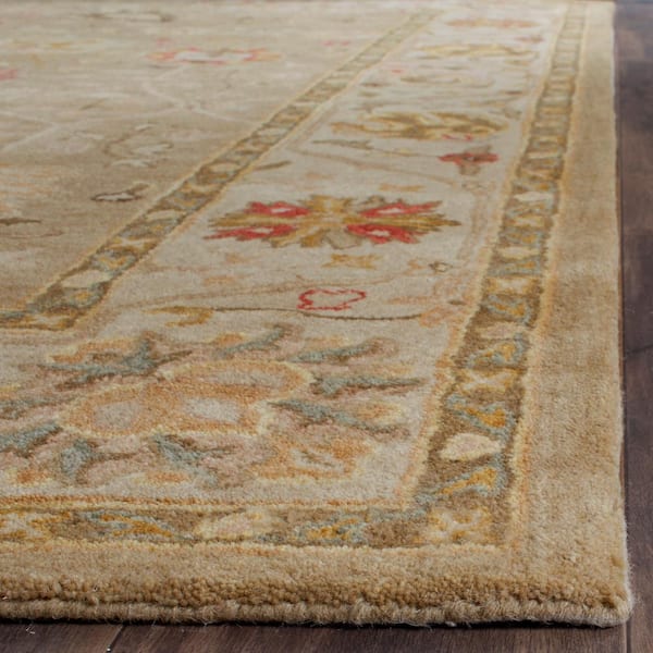 Antiquity Taupe/Beige Doormat 3 ft. x 5 ft. Border Area Rug