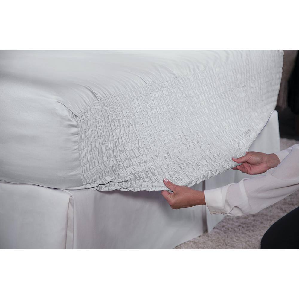 Luxurious White Cotton Flannel King Sheet Set with Deep Pocket