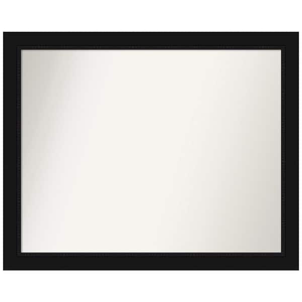 Amanti Art Avon Black 31 in. W x 25 in. H Rectangle Non-Beveled Framed Wall Mirror in Black