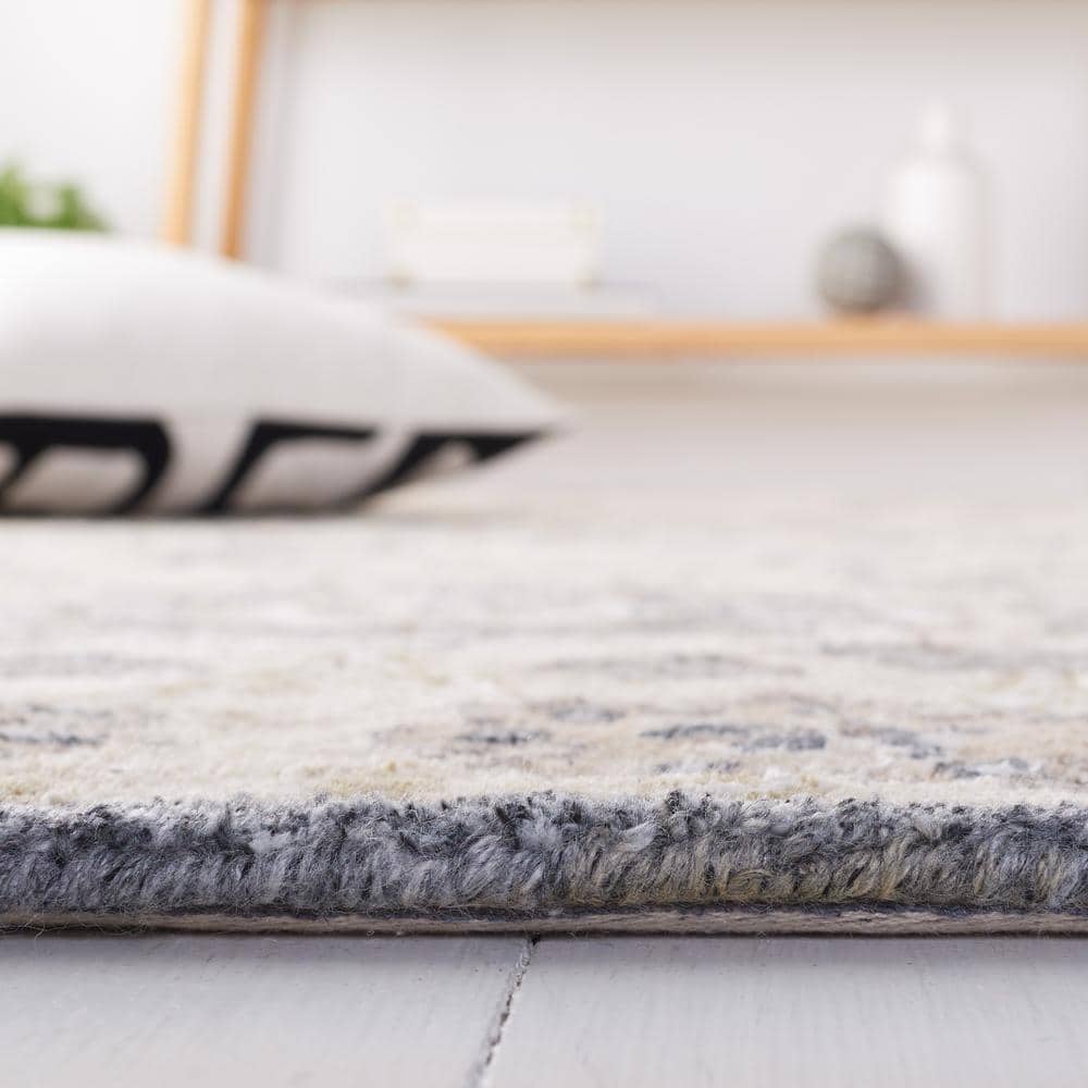 Bella Beige Hand-Tufted Wool Square Area Rug