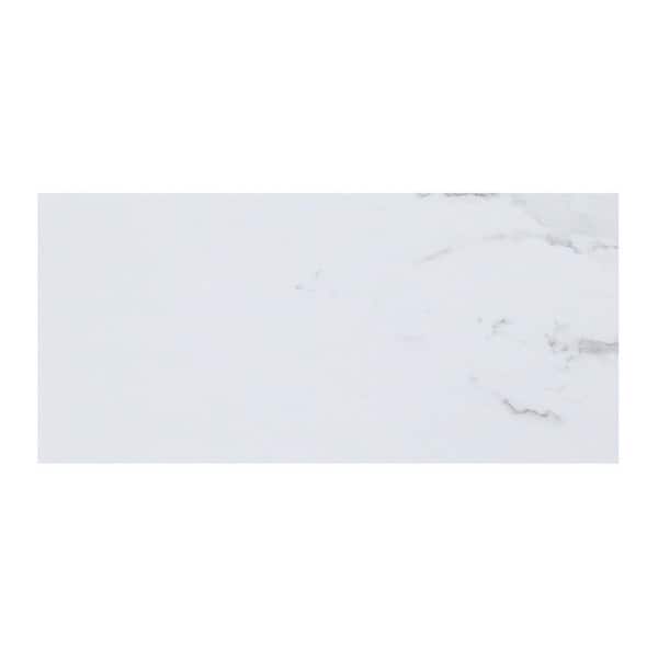 11in x 4. 5in Vinyl Wall Tile Sample in Carrara Marble