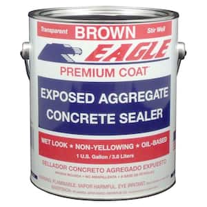 1 gal. Premium Coat Brown Tinted Semi-Transparent Glossy Solvent Based Acrylic Exposed Aggregate Concrete Sealer