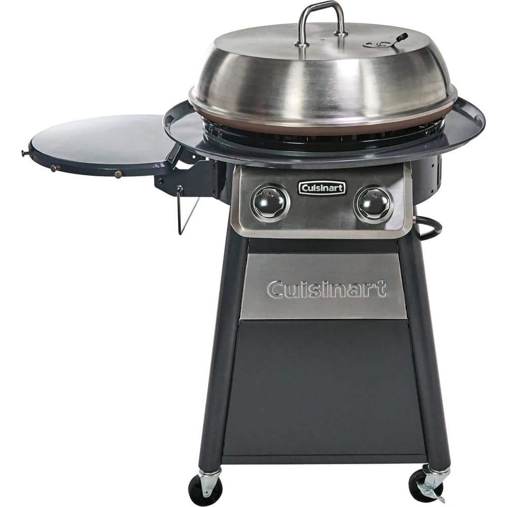 Cuisinart 2-Burner Propane Gas 360-Degree Griddle Cooking Center in Gray  with Stainless Steel Lid CGG-888 The Home Depot