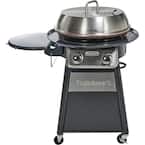2-Burner Propane Gas 360-Degree Griddle Cooking Center in Gray with Stainless Steel Lid