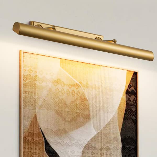 30 in. 1-Light Gold Wall Sconce, Picture Lights for Wall, Modern Wall Light for Living Room, Bathroom, Bedroom